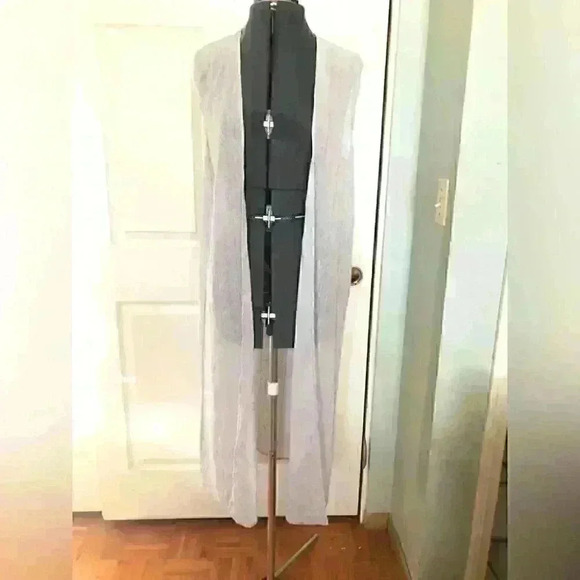 a. muse gray lightweight vest duster women Medium - Picture 2 of 7